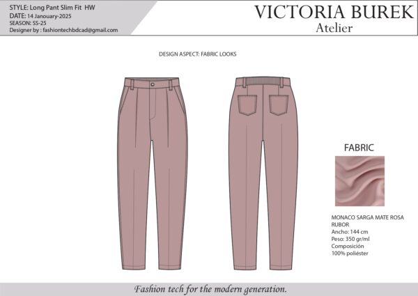 Patrón pantalón sastre mujer (6tallas) - Imagen 3